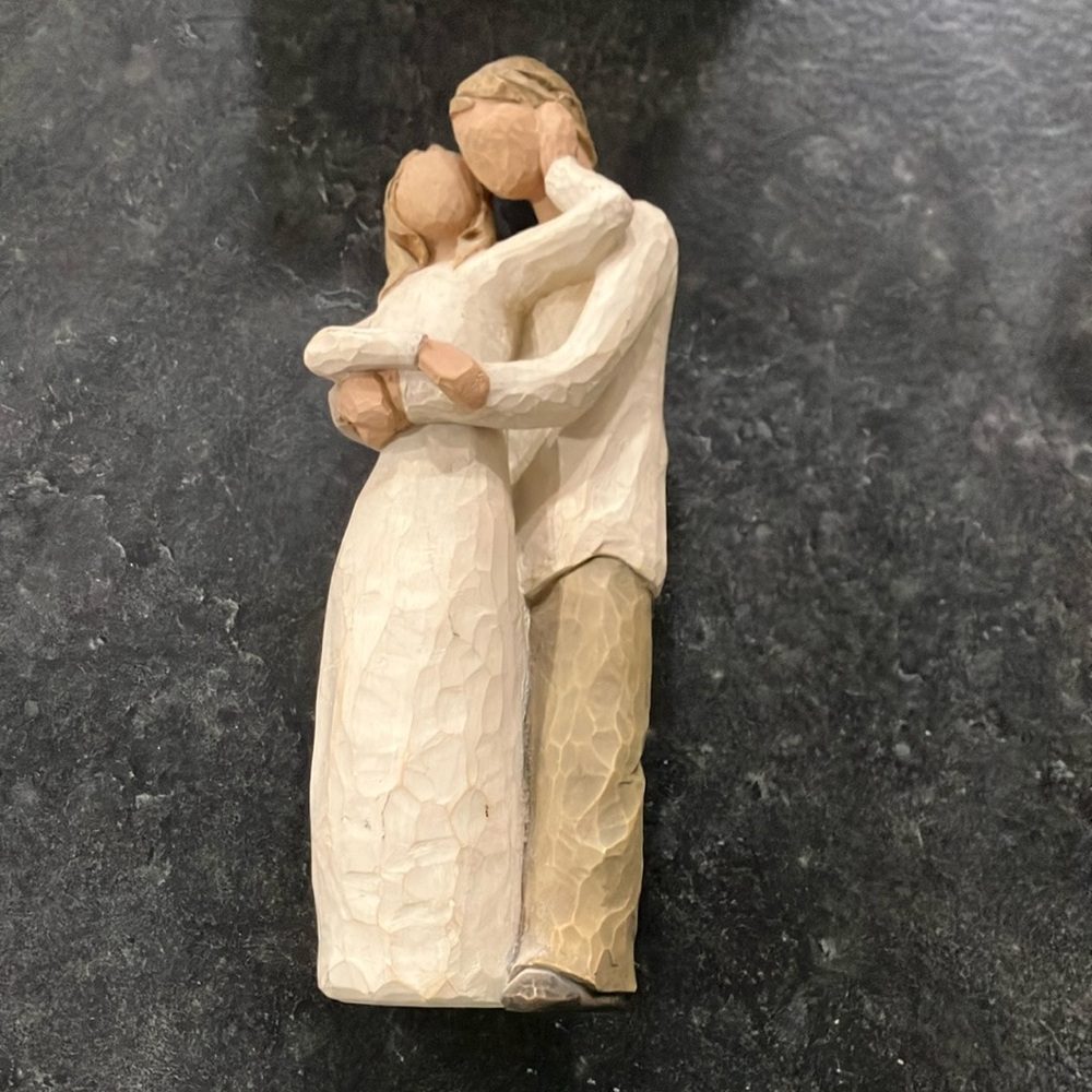 Willow Tree Cream and Tan Sculpture Together sculpture